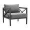 Armen Living Sonoma Outdoor 4 piece Set in Dark Gray Finish and Dark Gray Cushions SETODSODKGR - alternate 7